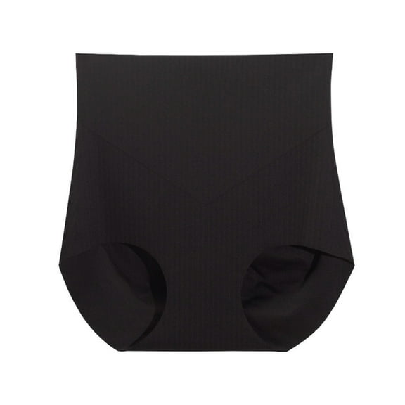 Gpaecead Women's Large Size Underwear Cotton High Waisted Underwear Soft Breathable Full Coverage Panties L Black