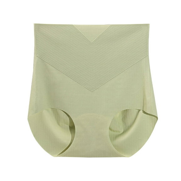 Gpaecead Women's Large Size Underwear Cotton High Waisted Underwear Soft Breathable Full Coverage Panties L Green