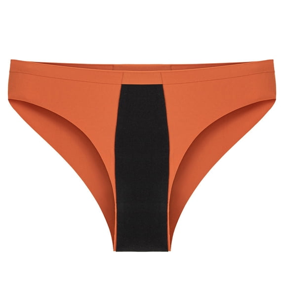 Gpaecead Women's Period Underwear, Middle Waisted Cotton Panties LeakProof Menstrual Comfortable Underwear XL Orange