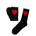 thumbnail image 1 of Gpaecead Women's Valentine Socks - Valentine's Day Cotton Crew & Half Calf Socks Free Size Black, 1 of 3