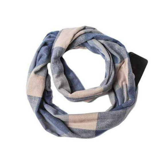 Gpaecead Womens Mens Scarf Warm Travel Zip Pocket Scarf for Winter Free Size Navy