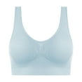 thumbnail image 1 of Gpaecead Womens Seamless Wireless Supportive Bra Comfort Soft Full Coverage No Steel Ring Breathable Bra L Light Blue, 1 of 5