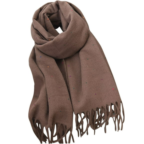 Gpaecead Womens Winter Scarf, Fashion Solid Color Scarves for Women, Shawls and Wraps, Long Blanket Scarf Free Size Brown