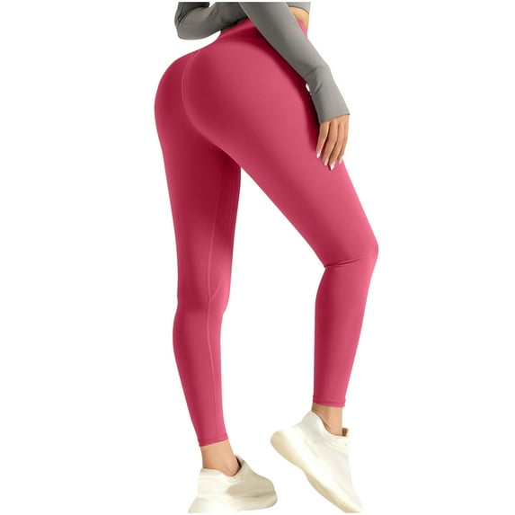 YanQiao Workout Yoga Leggings for Women Tummy Control Butt Lifting Leggings High Waisted Gym Compression Pants 3XL Red