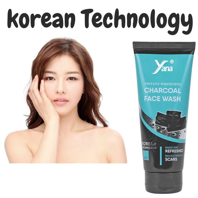 Yana Activated Charcoal Face wash exfoliating travel size & Cleanser