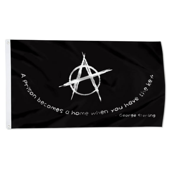 Yanbooch Anarchy Flag banner with Grommets Man cave Decor 3x5Feet