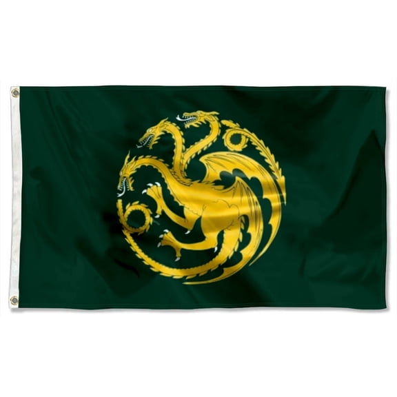 Yanbooch House Targaryen Flag Green banner with Grommets Man cave Decor 3x5Feet
