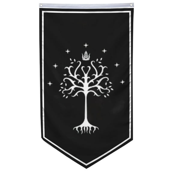 Yanbooch Lord of the Rings flag Tree of Gondor flags LOTR Dovetail black banner Man cave Decor 30x50inch