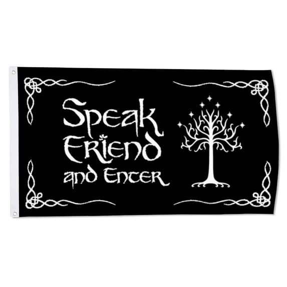 Yanbooch Speak Eriend And Encer Flag banner with Grommets Man cave Decor 3x5Feet