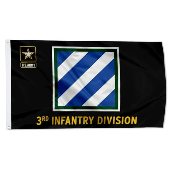 Yanbooch US Army 3rd Infantry Division flag banner with Grommets Man cave Decor 3x5Feet