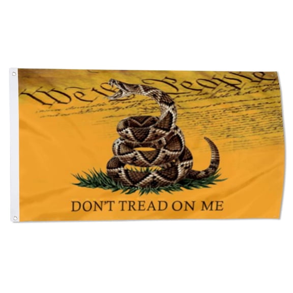 Yanbooch USA LIVE SNAKE GADSDEN flag DONT TREAD ON ME WE THE PEOPLE flags banner with Grommets Man cave Decor 3x5Feet