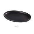 thumbnail image 1 of Yanco  12.5 x 8.25 x 1.25 in. Noble Black China Oval Plate - Pack of 12, 1 of 1