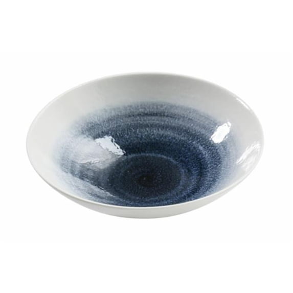 Yanco UN-606 17 oz Universe Chinaware 6.75 x 2.25 in. Salad & Soup Bowl - White & Blue