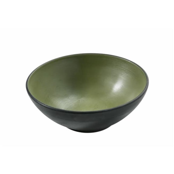 Yanco BM-407GR 24 oz Birmingham Melamine 7.25 x 2.75 in. Soup & Cereal Bowl - Gray & Green
