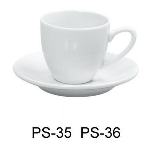 Yanco PS-35 3.5 oz Espresso Cup, 2.5" Diameter, Porcelain, Bone White, Pack of 36