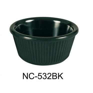 Yanco NC-532BK 4 oz Fluted Ramekin, Black - 1.75 x 3.375 in. - Pack of 72