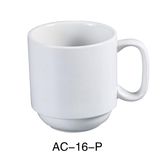 Yanco AC-16-P 16 oz Porcelain ABCO Prime Stackable Coffee & Tea Mug, Super  White - Pack of 36 - Walmart.com