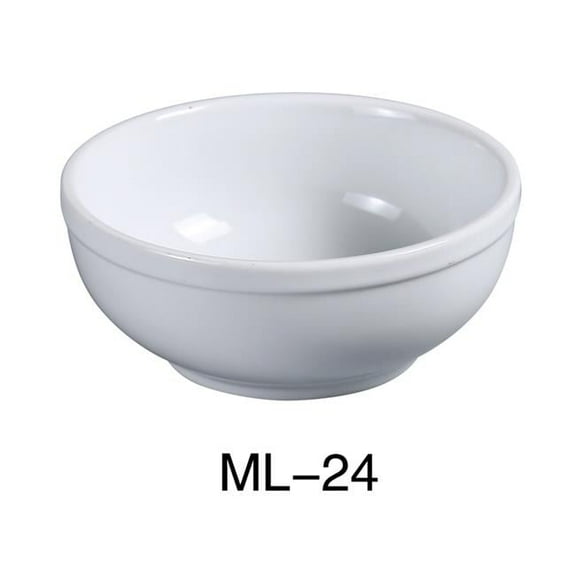 Yanco AC-24 10 oz ABCO Nappie Bowl - Porcelain, Super White - Pack of 36