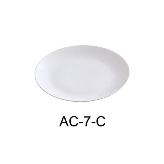 Yanco AC-7-C 7 in. ABCO Coupe Plate - Porcelain, Super White - Pack of 36
