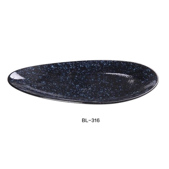 Yanco BL-316 Blue Star Leaf Shape Display Plate, Blue - Pack of 12