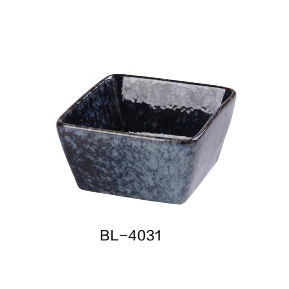 Yanco BL-4031 3.5 oz Blue Star Square Sauce Dish, Blue - Pack of 48