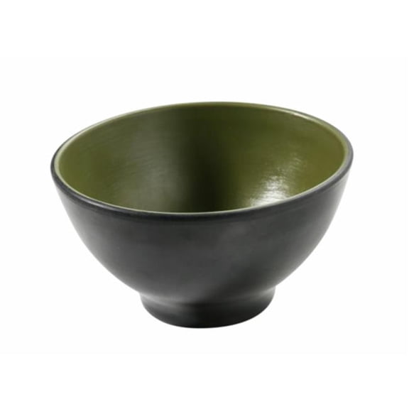 Yanco BM-404GR 10 oz Birmingham Melamine 4.50 x 2.75 in. Rice & Soup Bowl - Gray & Green
