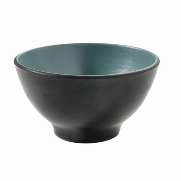 Yanco BM-404TL 10 oz Birmingham Melamine 4.50 x 2.75 in. Rice & Soup Bowl - Gray & Teal