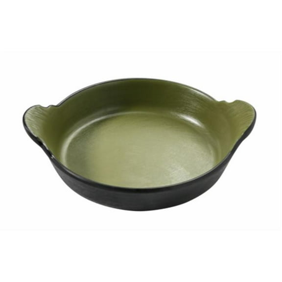 Yanco BM-606GR 12 oz Birmingham Melamine 6 x 1.25 in. Deep Dish with Handle - Gray & Green