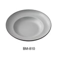 thumbnail image 1 of Yanco BM-810 Birmingham 10.75 x 7 x 2.25 in. Mediterranean Pasta Bowl, Gray & Black - 12 oz - Melamine - Pack of 24, 1 of 1