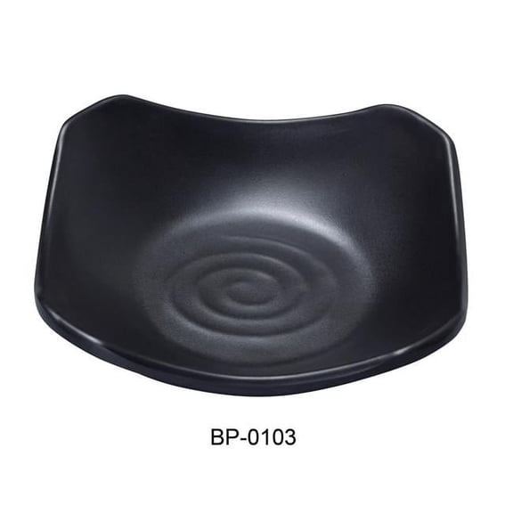 Yanco BP-0103 Black Pearl-1 New Square Dish, Black - 3.5 in. - Pack of 72