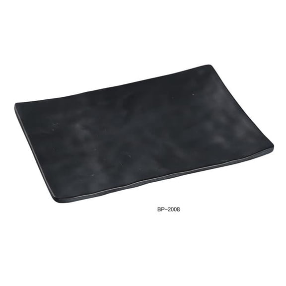 Yanco BP-2008 Black Pearl-1 Rectangular Plate, Black - 8 in. - Pack of 48