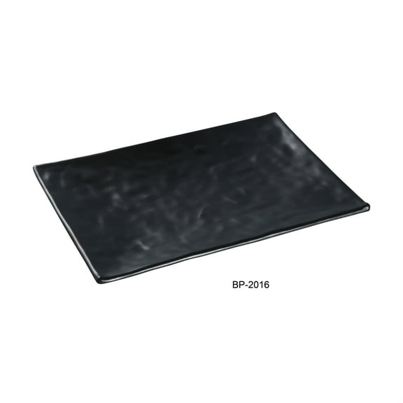 Yanco BP-2014 Black Pearl-1 New Rectangular Plate, Black with Matting - Pack of 12