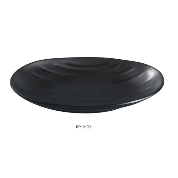 Yanco BP-2109 Black Pearl-1 Oval Deep Plate, Black - Pack of 48