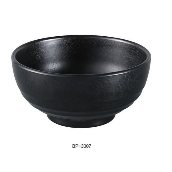 Yanco BP-3007 Black Pearl-2 Woodong Noodle Bowl, Black - 38 oz - Pack of 48