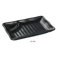 thumbnail image 1 of Yanco BP-4008 Black Pearl-2 Compartment Plate, Black - Pack of 48, 1 of 1