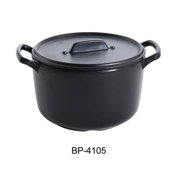 Yanco BP-4105 Black Pearl 5.5 in. Bowl with Handle & Lid, Black - 28 oz - Pack of 24