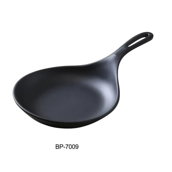 Yanco BP-7009 Black Pearl 8.75 in. Melamine Pan, Black - Pack of 12