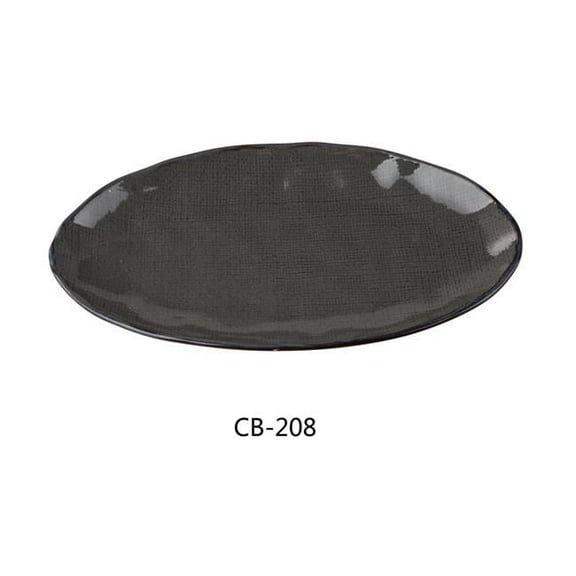 Yanco CB-208 Cowboy 8 x 5.5 x 1 in. Oval Coupe Plate, Brown - China - Pack of 36