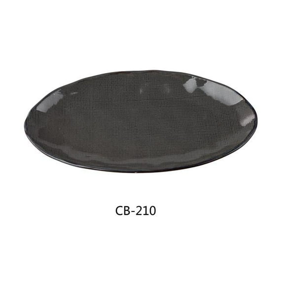 Yanco CB-210 Cowboy 10 x 6 x 1 in. Oval Coupe Plate, Brown - China - Pack of 24