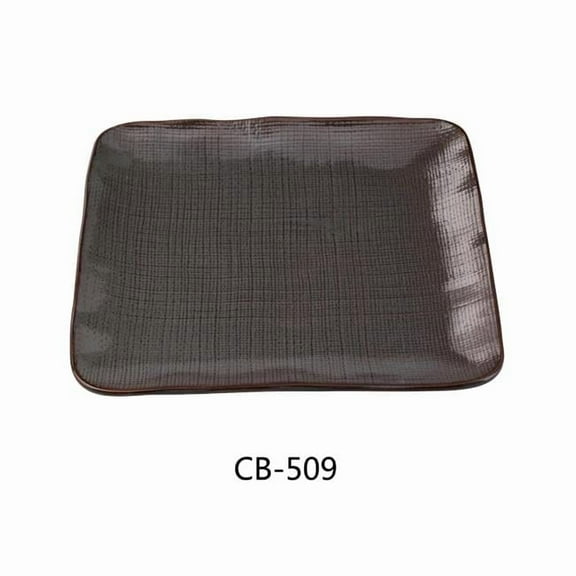 Yanco CB-509 Cowboy 10.25 x 1 in. Square Plate, Brown - China - Pack of 12