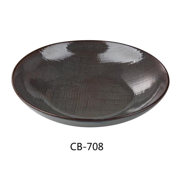Yanco CB-708 Cowboy 8.125 x 1.625 in. Salad & Soup Bowl, Brown - 16 oz - China - Pack of 24
