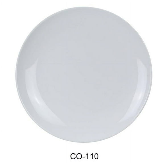Yanco CO-110 10 in. Coupe Pattern Round Plate - Melamine, White - Pack of 24