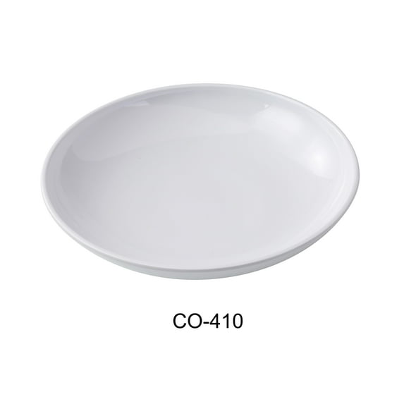 Yanco CO-410 Coupe Pattern 9.875 x 2.25 in. Salad Bowl, White Color - 32 oz - Melamine - Pack of 24