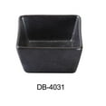 thumbnail image 1 of Yanco DB-4031 3 in. Diamond Black Collection Square Sauce Dish, Matte Glaze - 4 oz - Pack of 48, 1 of 1