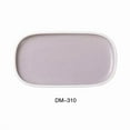 thumbnail image 1 of Yanco DM-310 10 x 5.5 x 0.875 in. Denmark Porcelain Rectangular Plate with Upright Rim, Matte Glaze - Pack of 24, 1 of 1