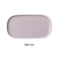 thumbnail image 1 of Yanco DM-312 12 x 6.5 x 0.875 in. Denmark Porcelain Rectangular Plate with Upright Rim, Matte Glaze - Pack of 12, 1 of 1