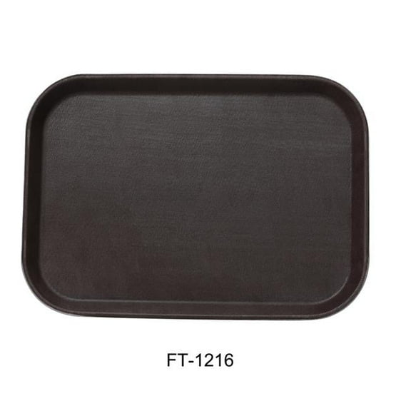 Yanco FT-1216 Serving Trays 16" X 12" SERVING TRAY FIBER GLASS BROWN, Pack of 24