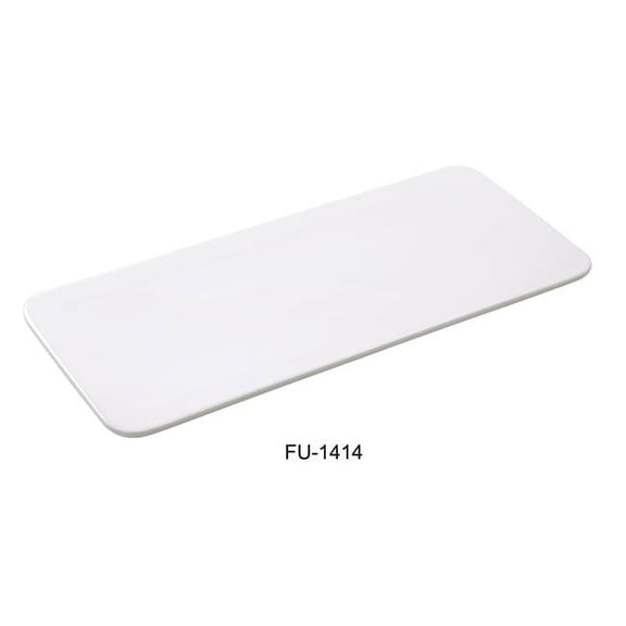 Yanco FU-1414 14 x 6.5 in. Fuji Porcelain Rectangular Display Plate, Bone White - Pack of 12