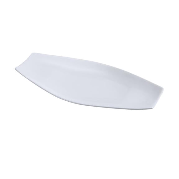 Yanco FU-810 Porcelain Fuji Platter, Bone White - 10 x 5 in. - Pack of 24