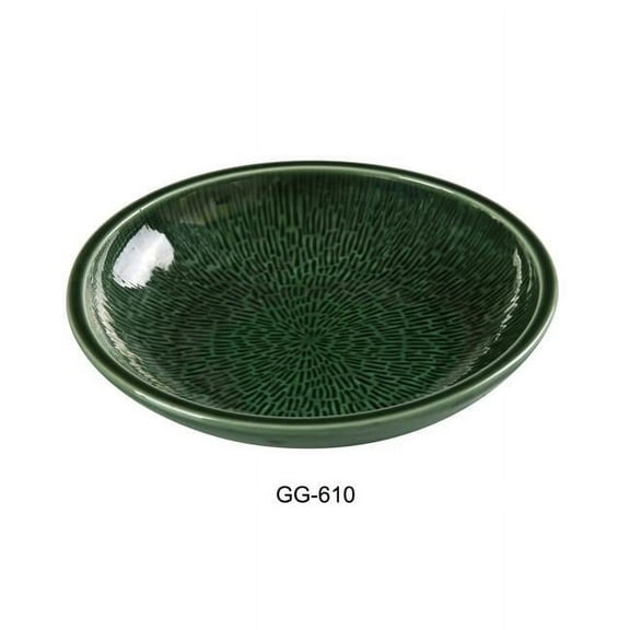 Yanco GG-610 30 oz Green Gem Salad & Pasta Bowl, Green - 10 x 1.75 in. - Pack of 12